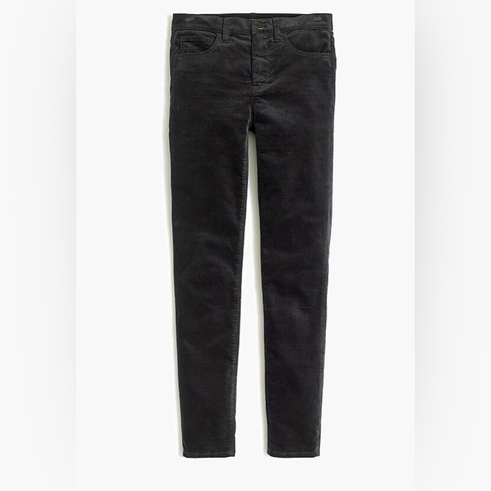 J. Crew Women's Black Skinny/ Straight Fit Corduroy Pants